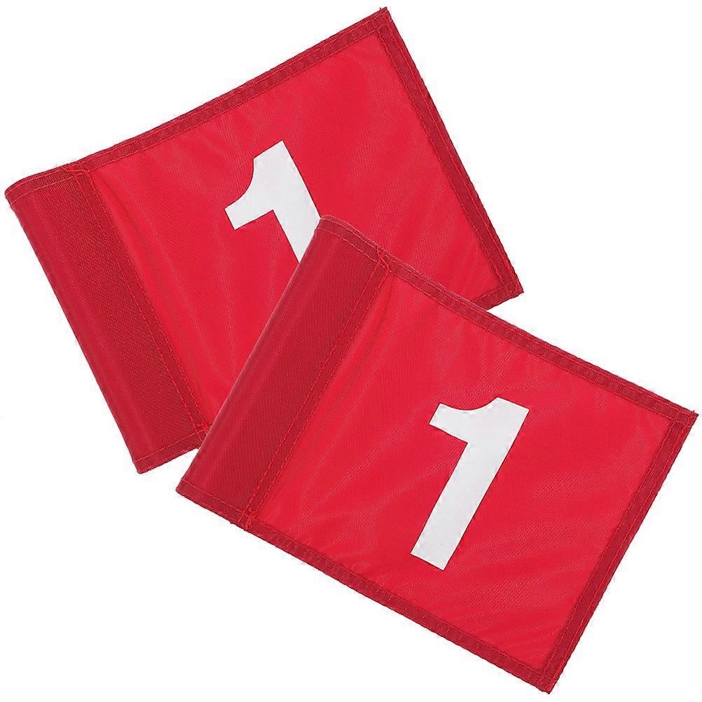 Numbered Golf Flags Training Flags for Golf Practice 8Pcs Red Nylon