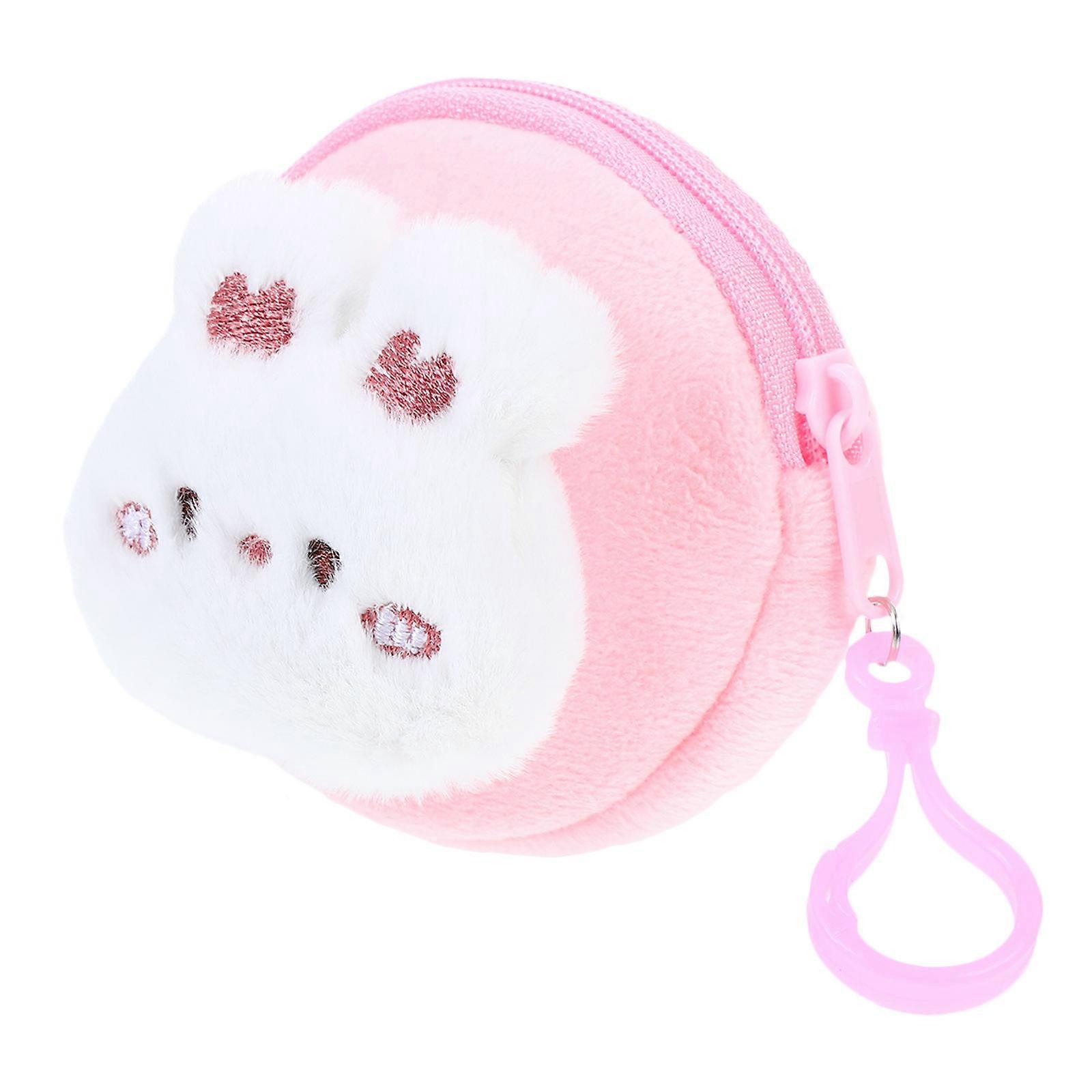 Mini Plush Change Wallet Rabbit Purse for Kids 4Pcs Cute Animal Coin Bag
