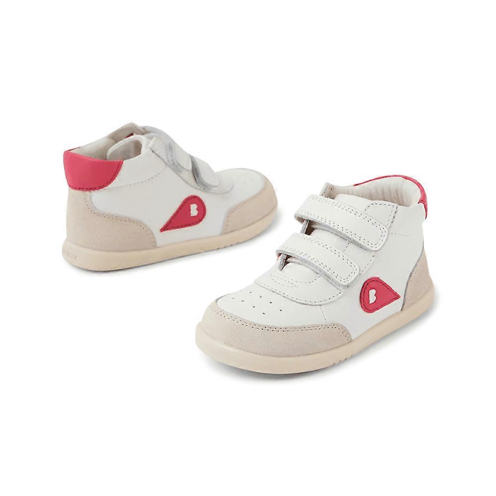 Kids Bobux Iw Champ High Short Boot In Chalk - Radient Raspberry