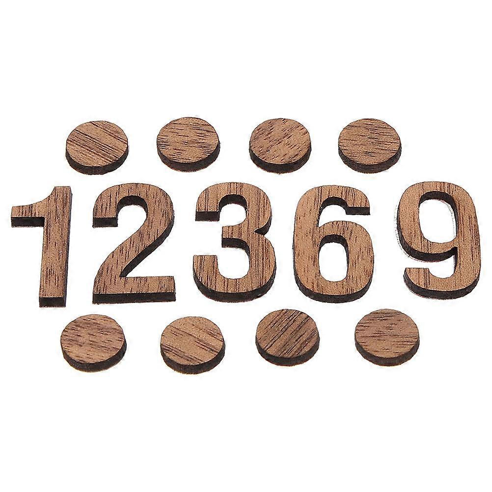 DIY Clock Number Replacement For Living Room Bedroom Decoration In Brown Color 5 Sets
