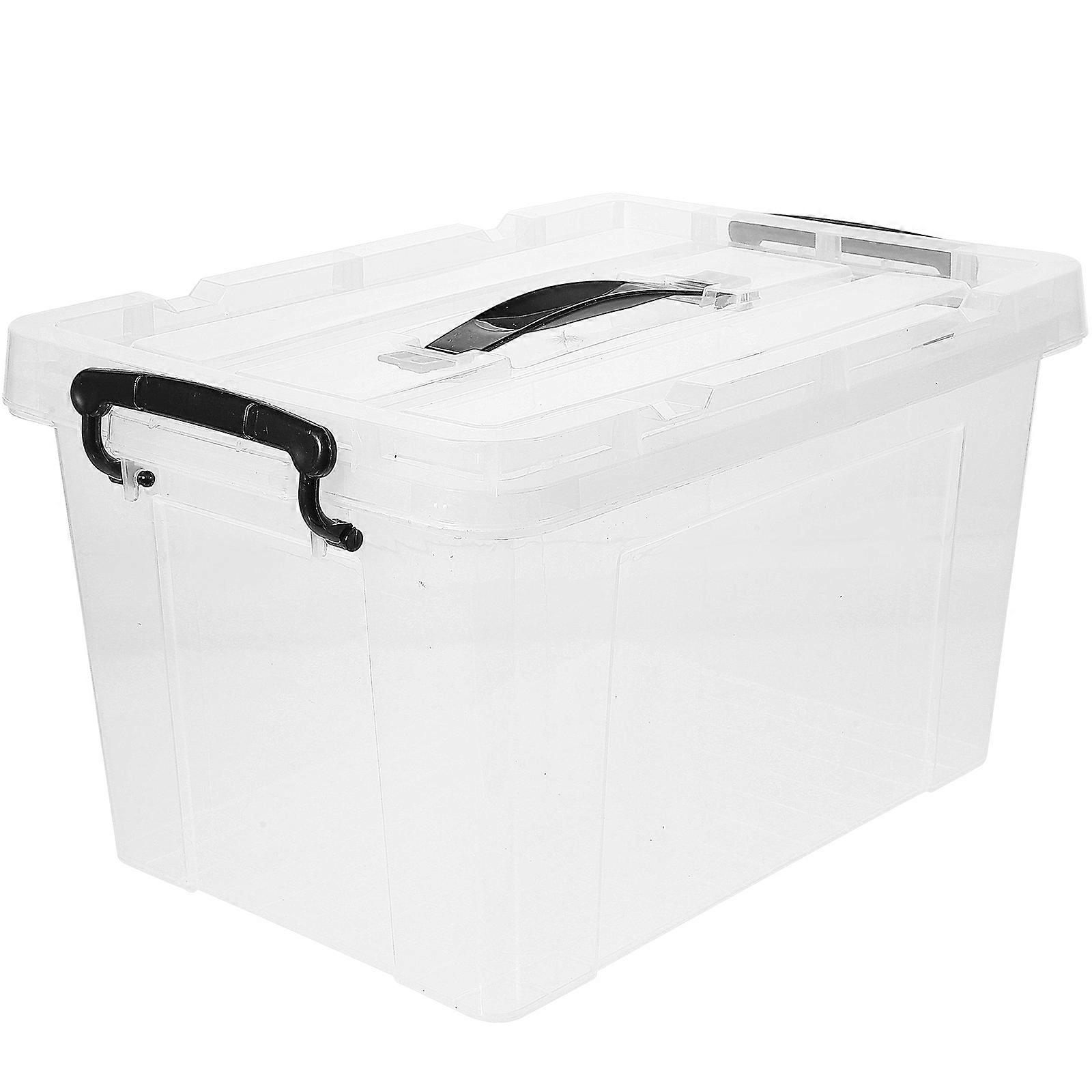 Underbed Organizer Large Storage Bin for Bed Organizer Box Transparent Plastic with Lid Organizing 1Set
