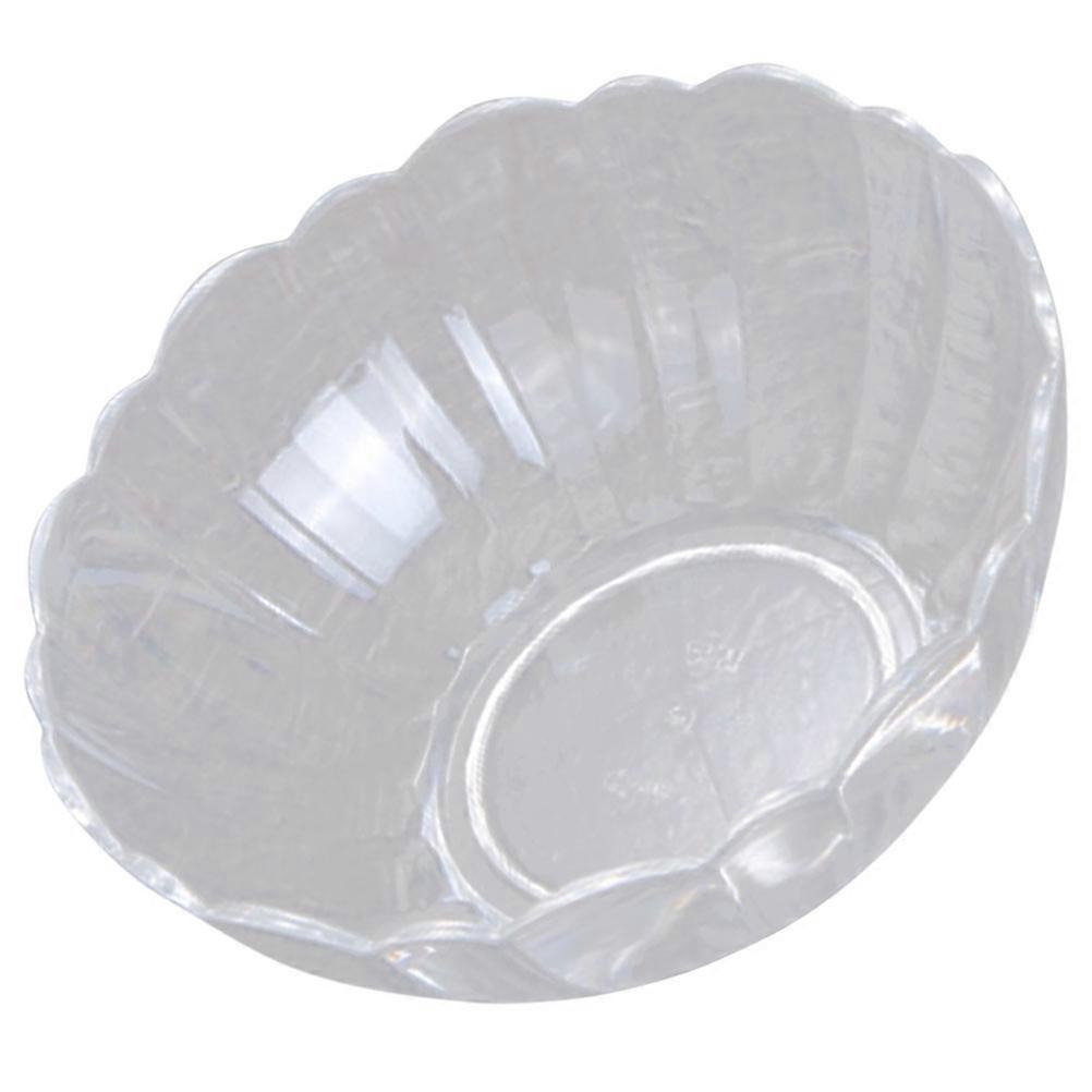 Acrylic Dessert Serving Bowl For Home Use And Restaurant Use In Transparent Color With Lotus Shape Design For Ice Cream And Salad Serving 2Pcs
