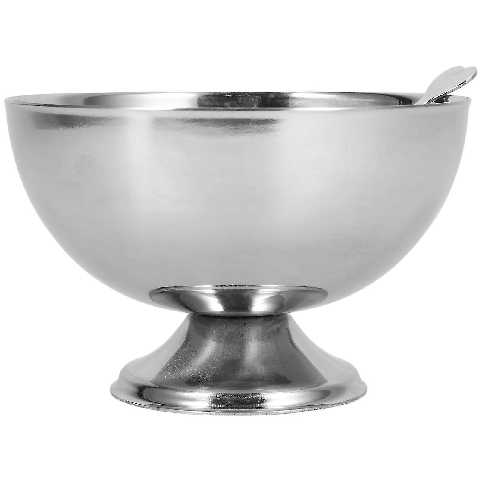 Silver Stainless Steel Candy Cup for Dessert Use 3Pcs Set