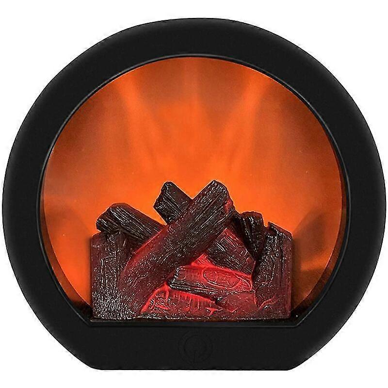 Artificial Flameless LED Logs - Simulation Fireplace Light with Battery and USB Cable for Shopping