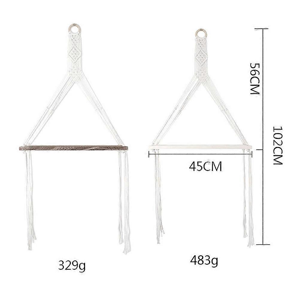 Swing Rope Shelves Cotton Storage Shelf Hanging Storage Rack 2Pcs