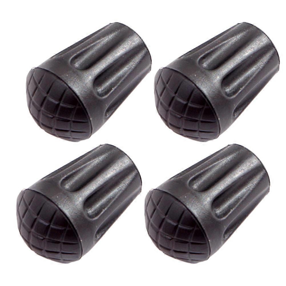 Pole Tip Protectors Rubber Sleeve for Protection Use 8Pcs Black