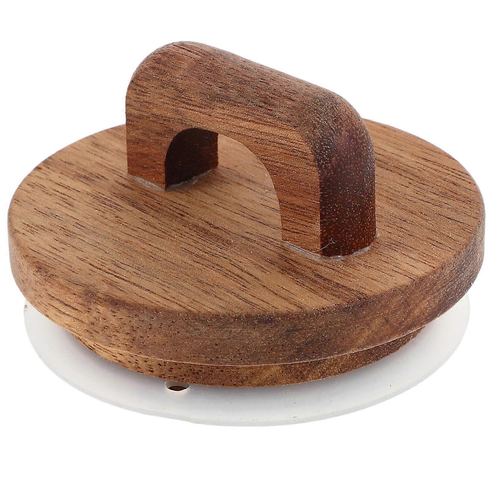 Wooden Jar Lids Airtight Seal for Storage 3Pcs with Silicone Leakproof Handles