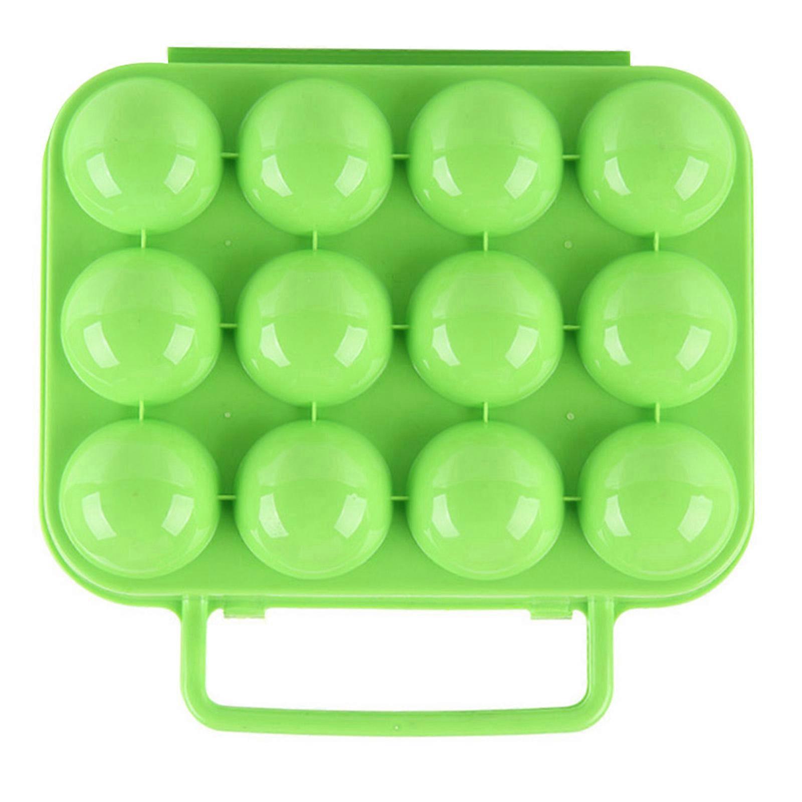 Plastic Egg Container Folding Handle Holder for 3Pcs 12 Eggs Storage Box