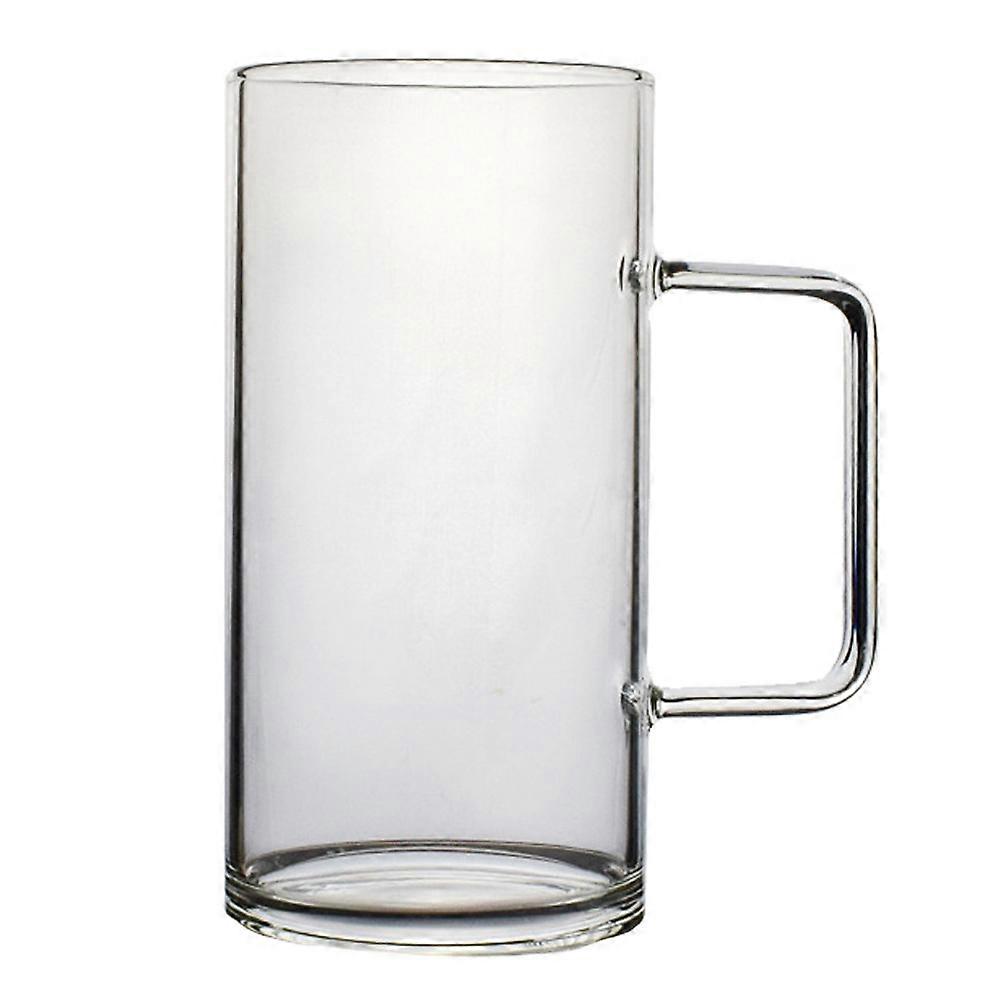 Glass Mug Coffee Cup with Handle for Drinking Use 2Pcs 700ml Transparent