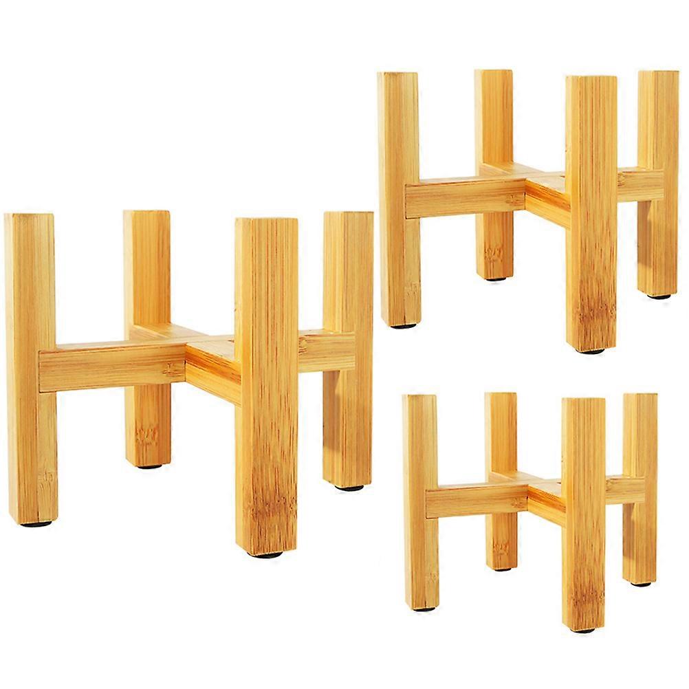 Wooden Flower Pot Stand for Indoor Use with 12Pcs Pot Holders