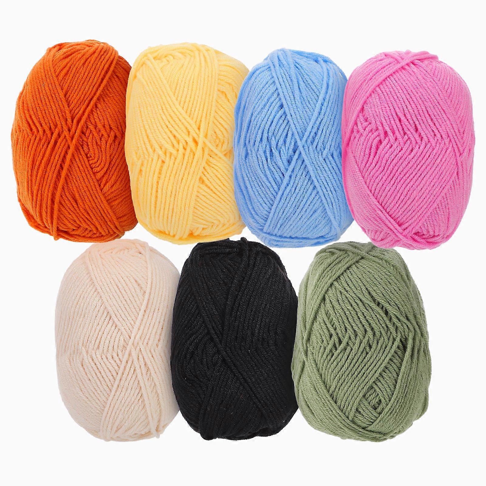 Versatile Craft Yarn For Knitting Lovers Assorted Color Durable And Comfortable 7 Pcs