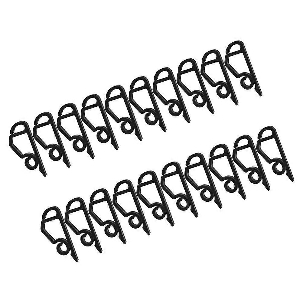 Holiday Light Hooks for Hanging Plastic Gutter Clips 60Pcs Black