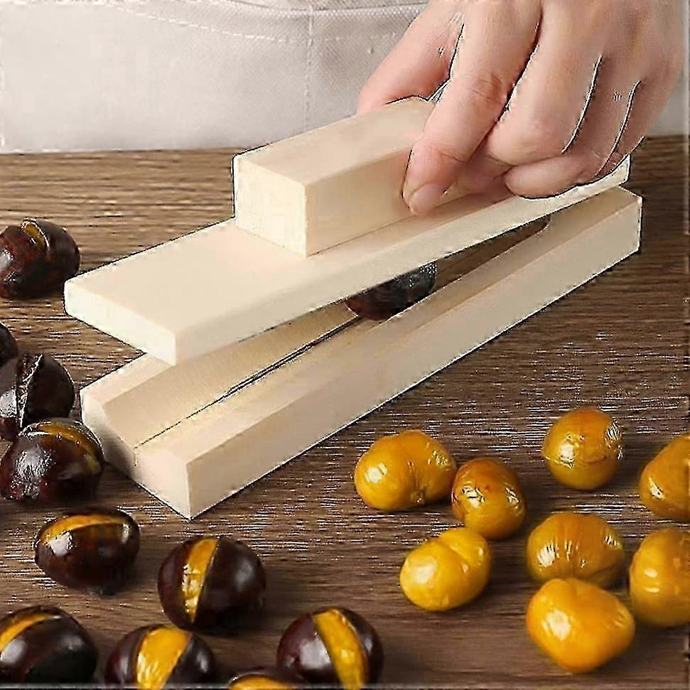 Chestnut Shell Peeler Tool, Durable Wood Design for Easy Peeling and Opening