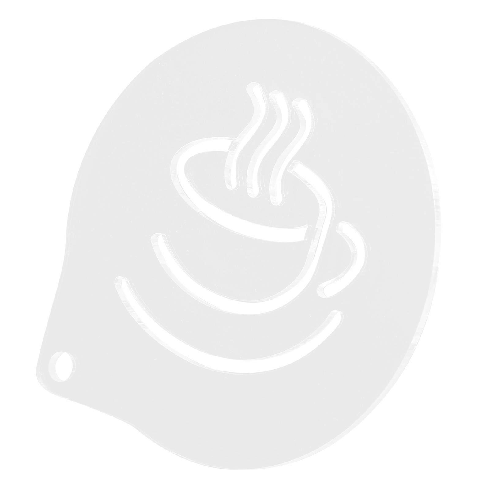 Coffee Stencil for Hot Chocolate Acrylic Decorating 4Pcs Kit