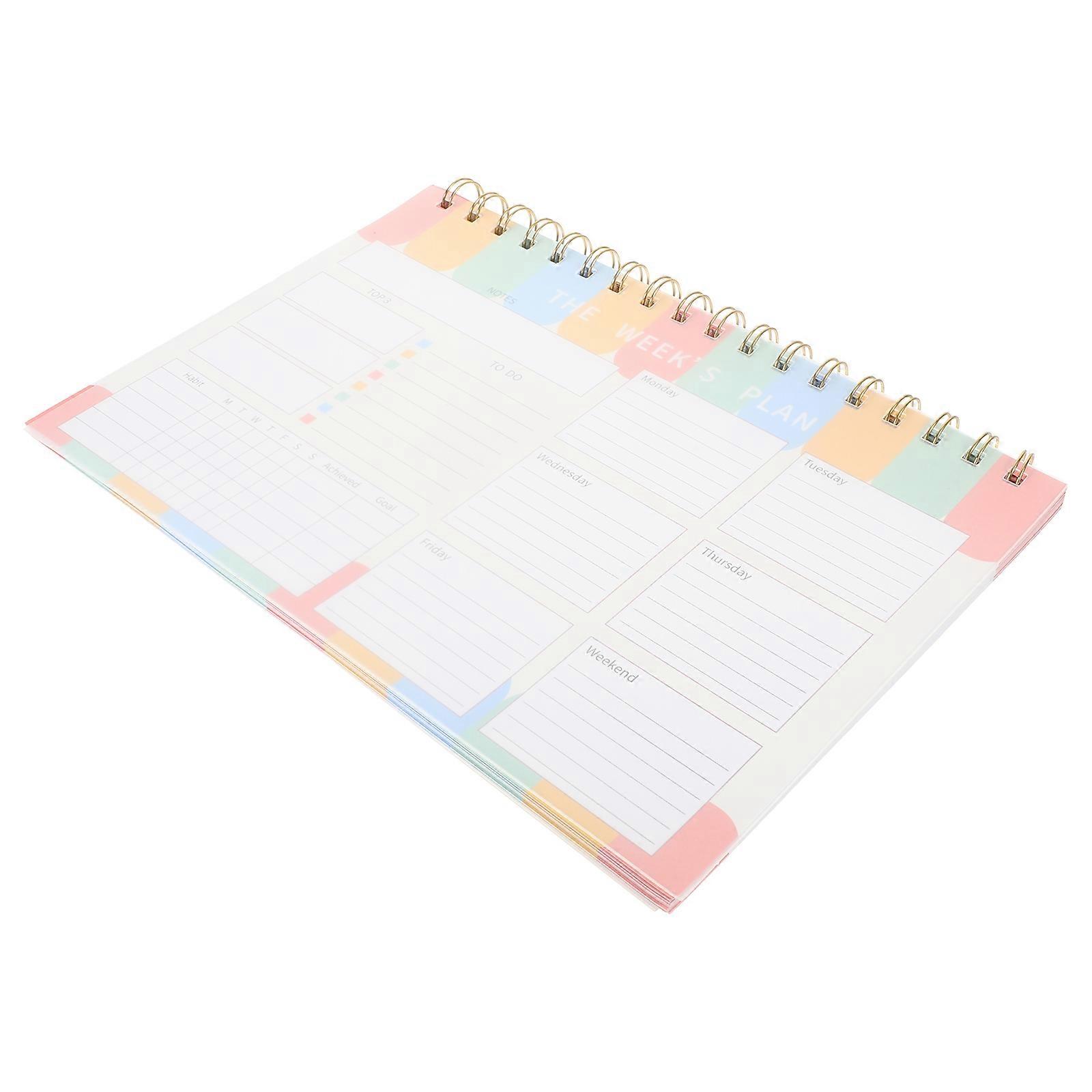 Daily Desk Notepad Planner for Planning with 4Pcs Tear-Off Sheets
