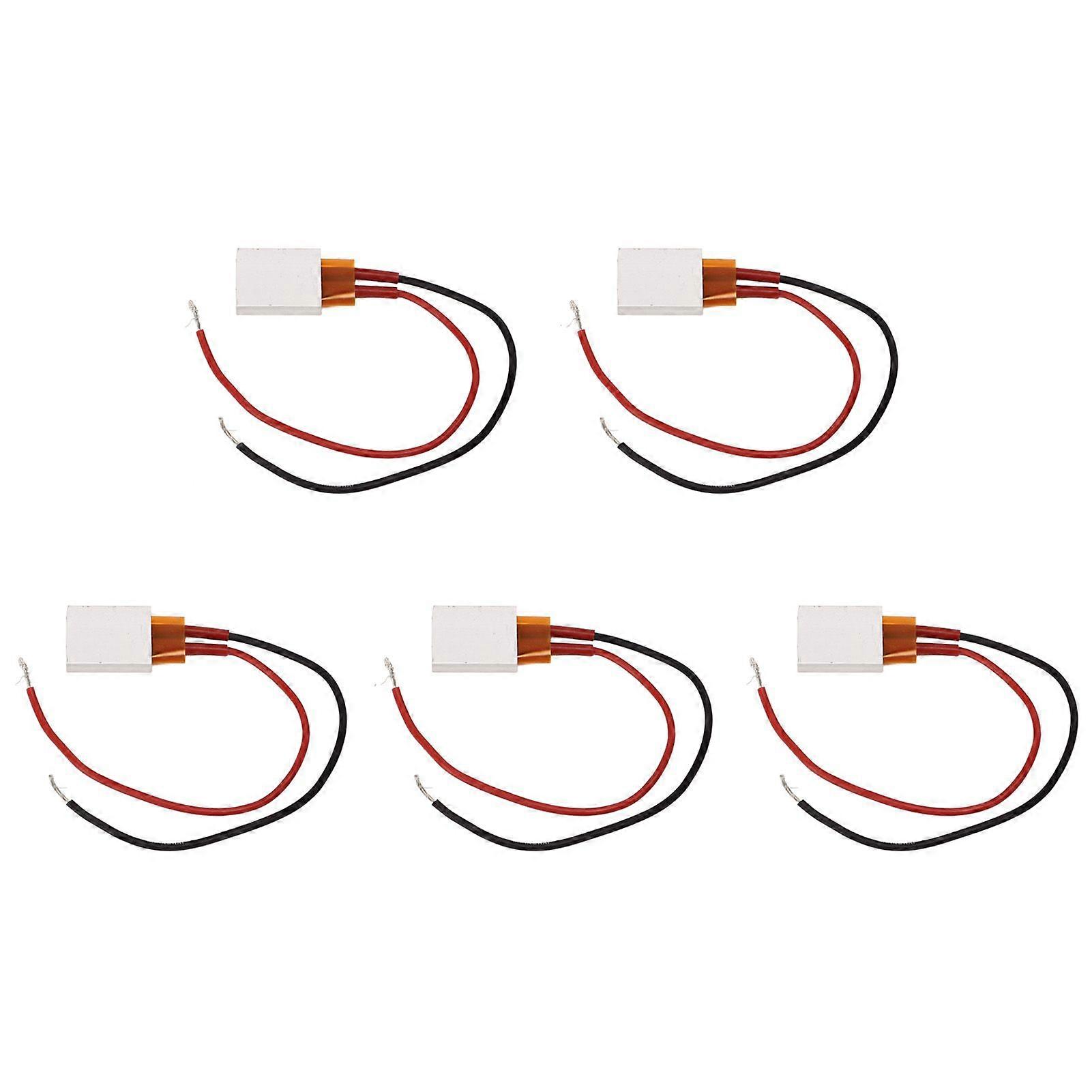 PTC Heater Plate Constant Temperature Aluminum Shell 220 Thermostat Heating Element with Red Black Wire 5pcs 36V