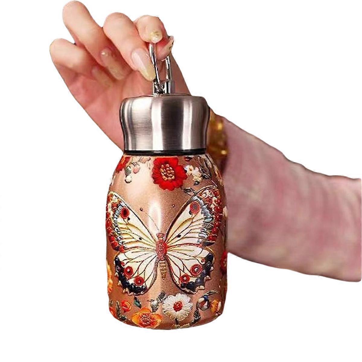 Fatty Cup Convenient Pull Ring Pocket Cup Golden Butterfly