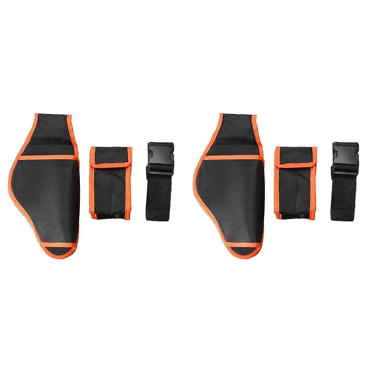 3Pcs Orange+Black Tool Purse Set