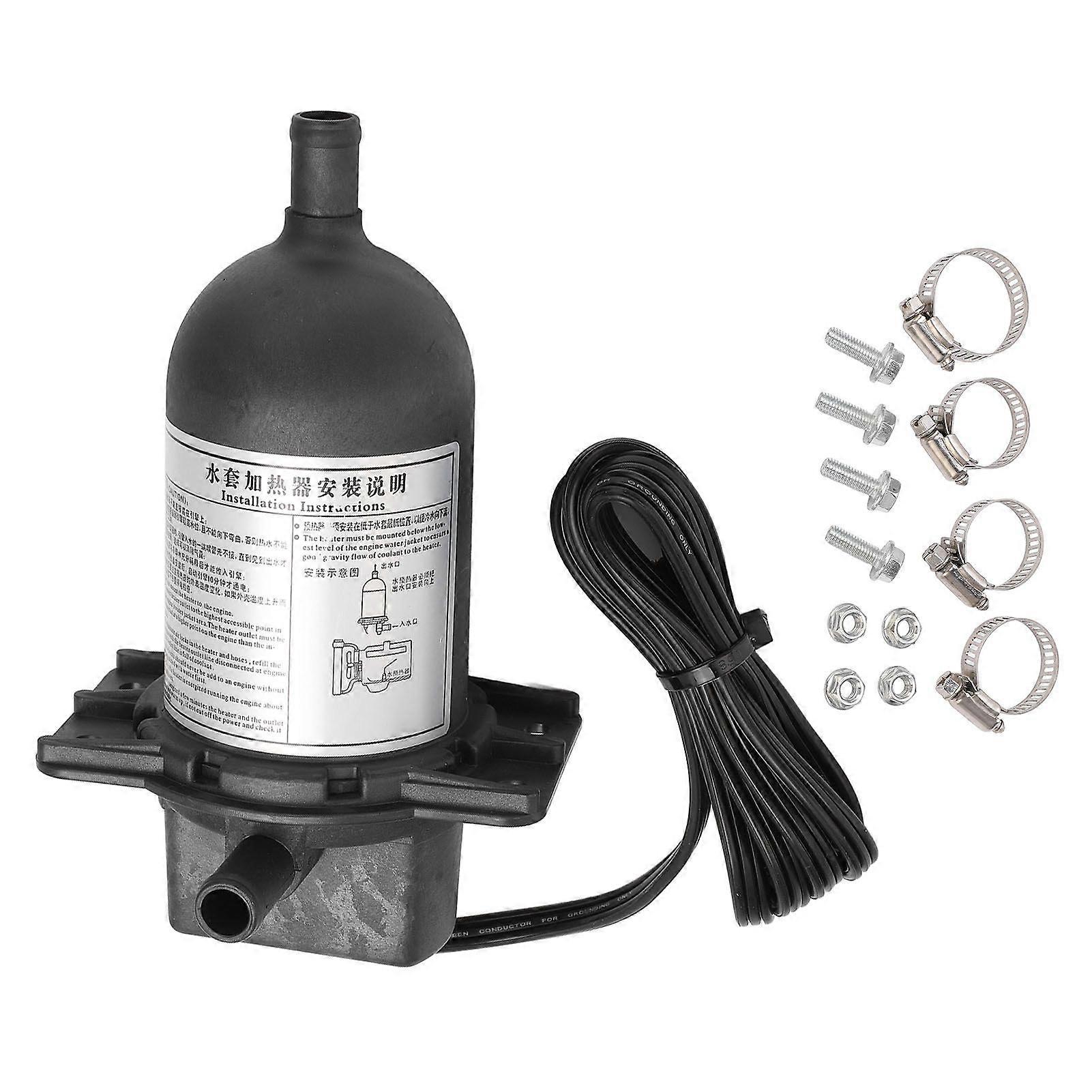 Engine Water Jacket Heater 1500W 6.3A IP54 Low Heat Loss Universal Self Circulation Diesel Generator Coolant Heater 240V