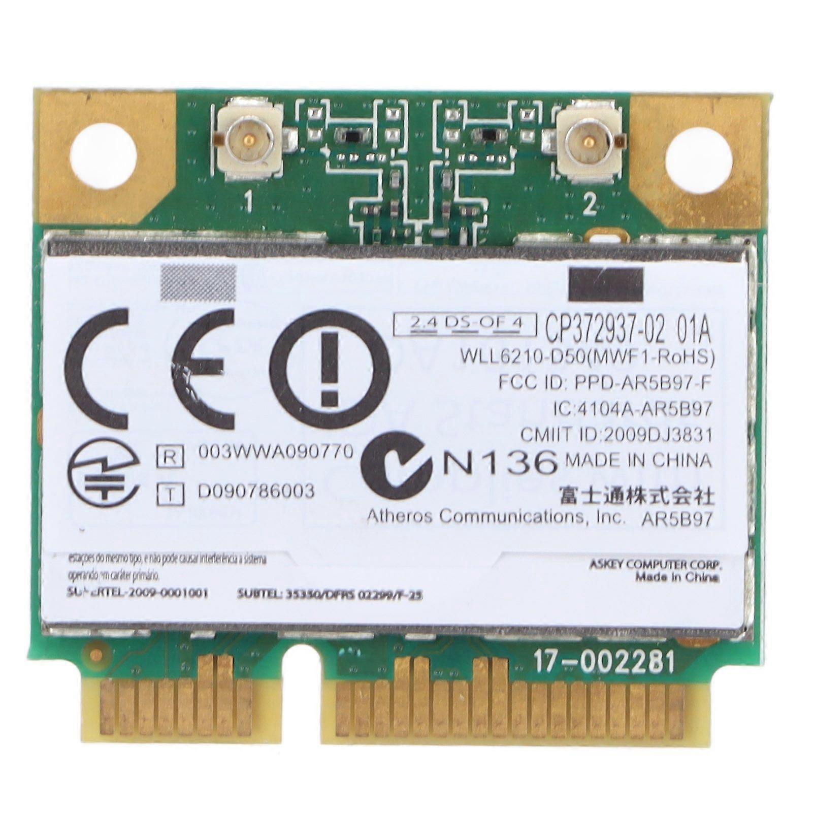 Network Card 2.4GHz 300Mbps Mini PCI E Good Compatibility Wireless Network Adapter