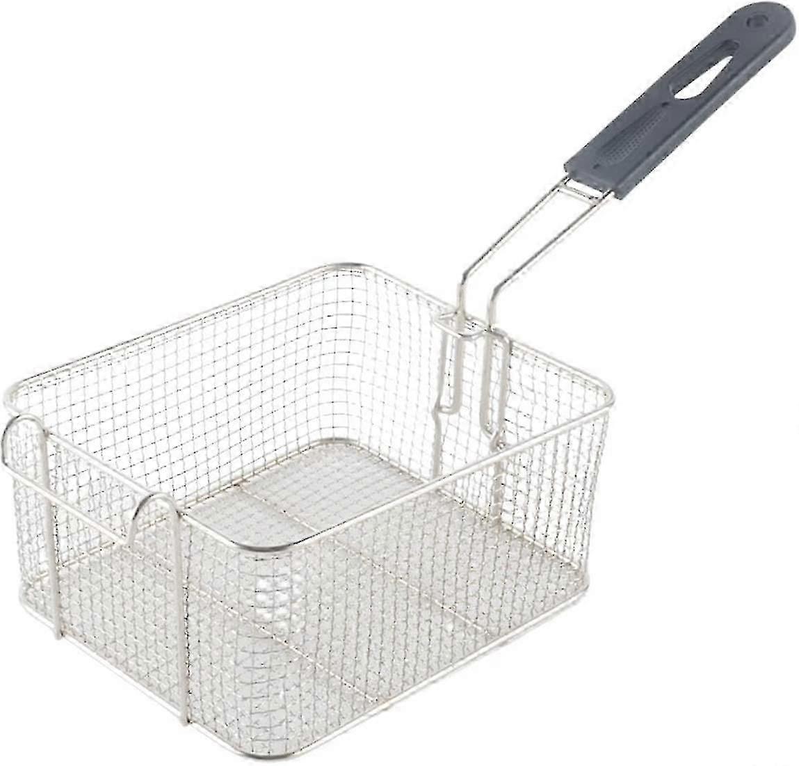 Stainless Steel Deep Fry Basket 1pc French Fries Basket With Non-slip Handle deep Fryer Basket With Non-slip Handle For Restaurant Cafe Table Food Bar
