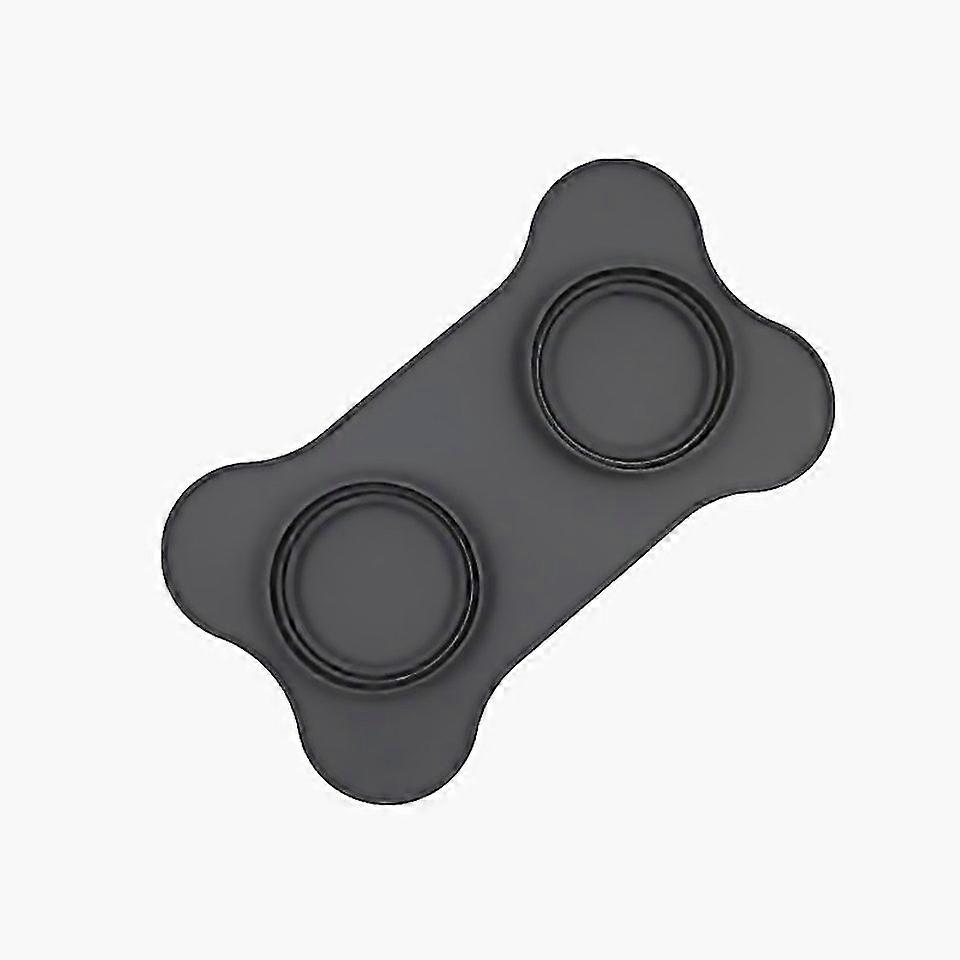 For Pet Silicone Folding Bowl Mat Nonslip Bite Resistant Portable Feeding