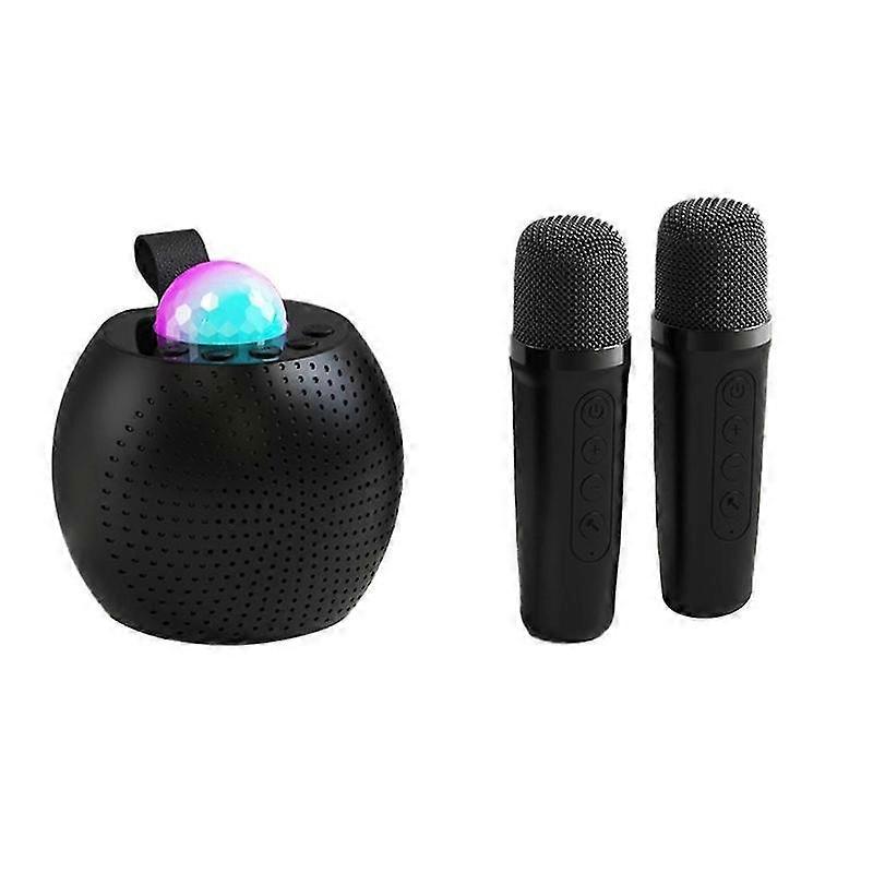 Wireless Microphone Bluetooth Speaker Outdoor Portable Color Ambient Light Home Karaoke Music Center