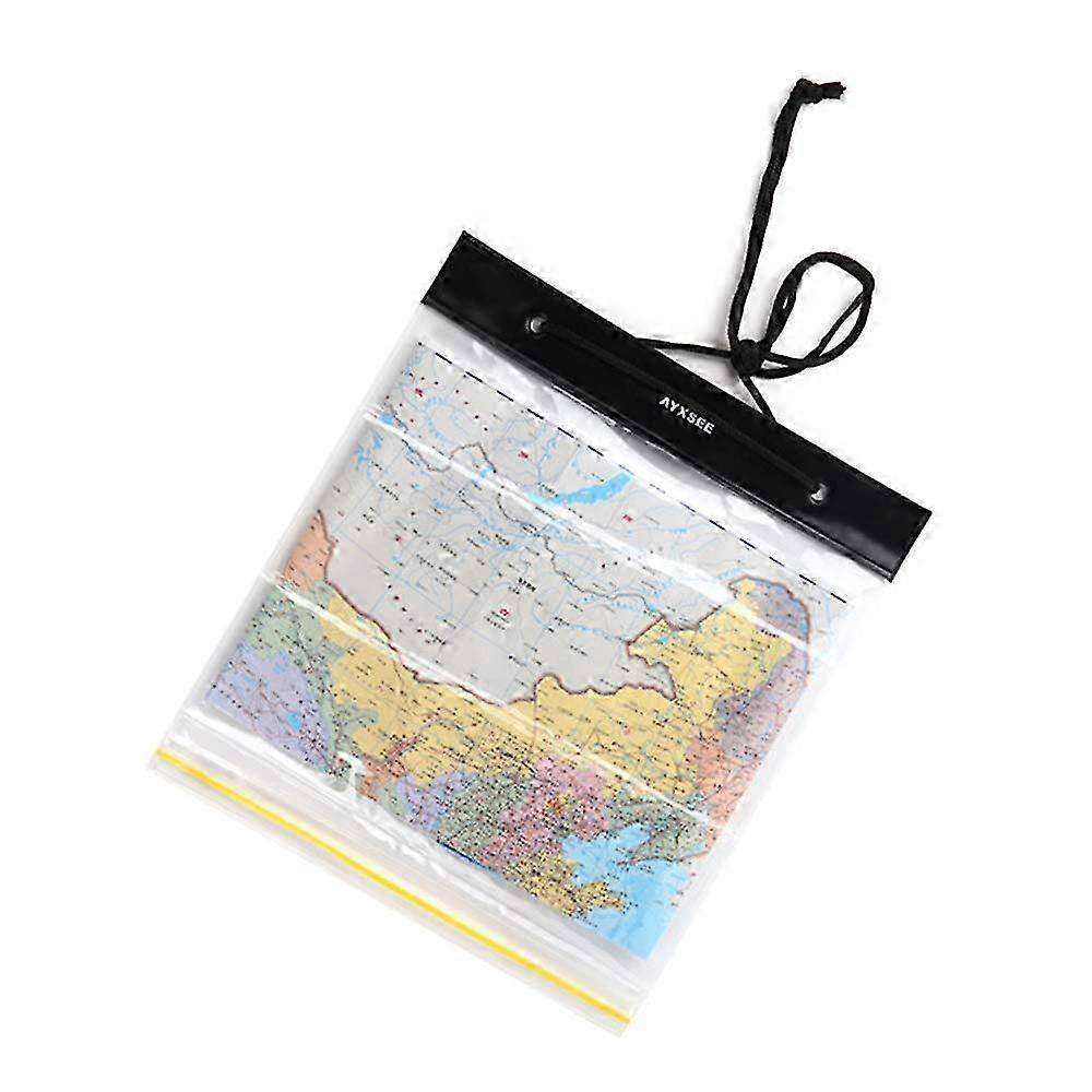 25-26 Watertight Transparent Map Case - Dry Document Holder for Camping or Hiking
