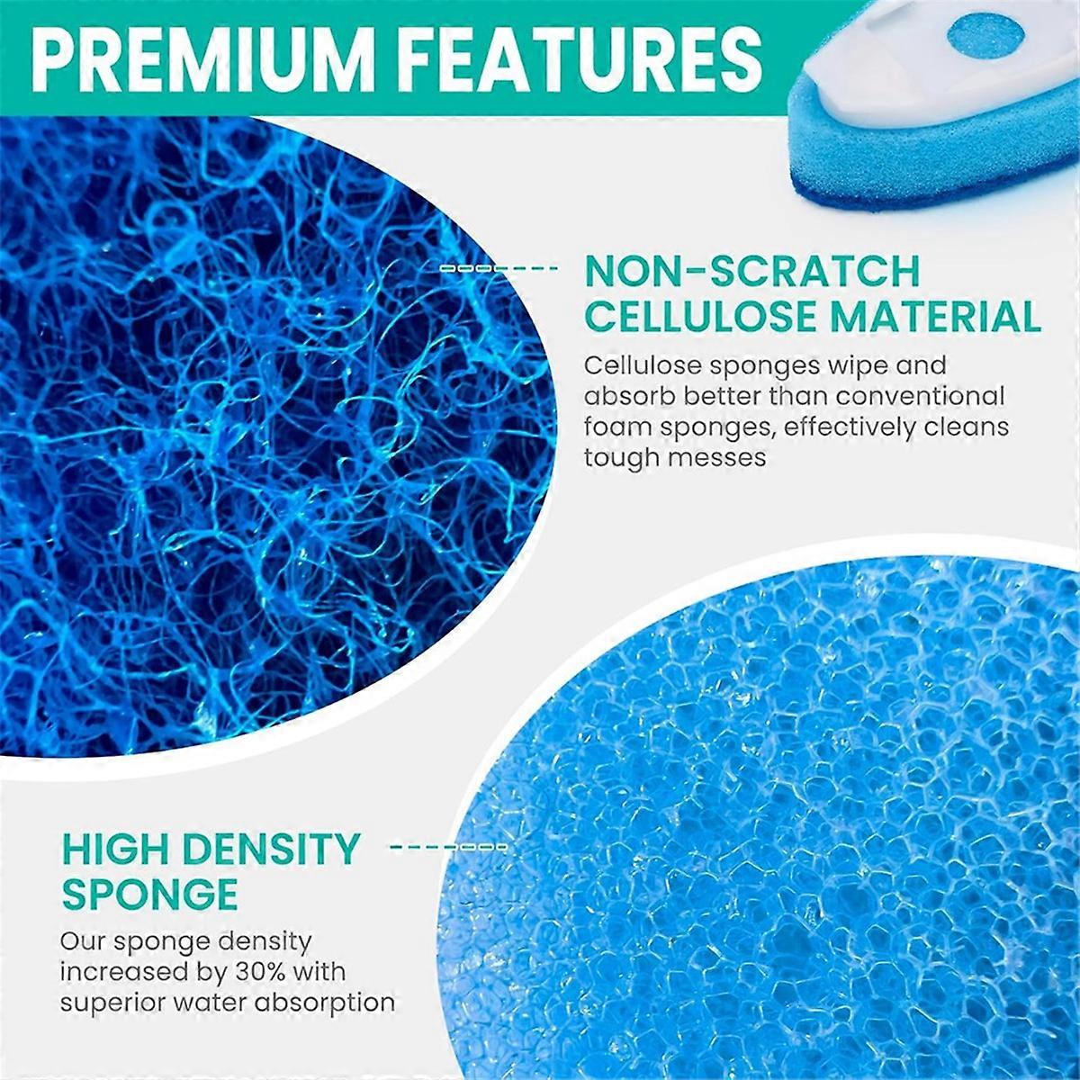 Dish Wand Refills Sponge Heads,Non Scratch Dishwand Refill Heavy Duty Replacement Head, Soap Dispensing Scrubbers 18pcs