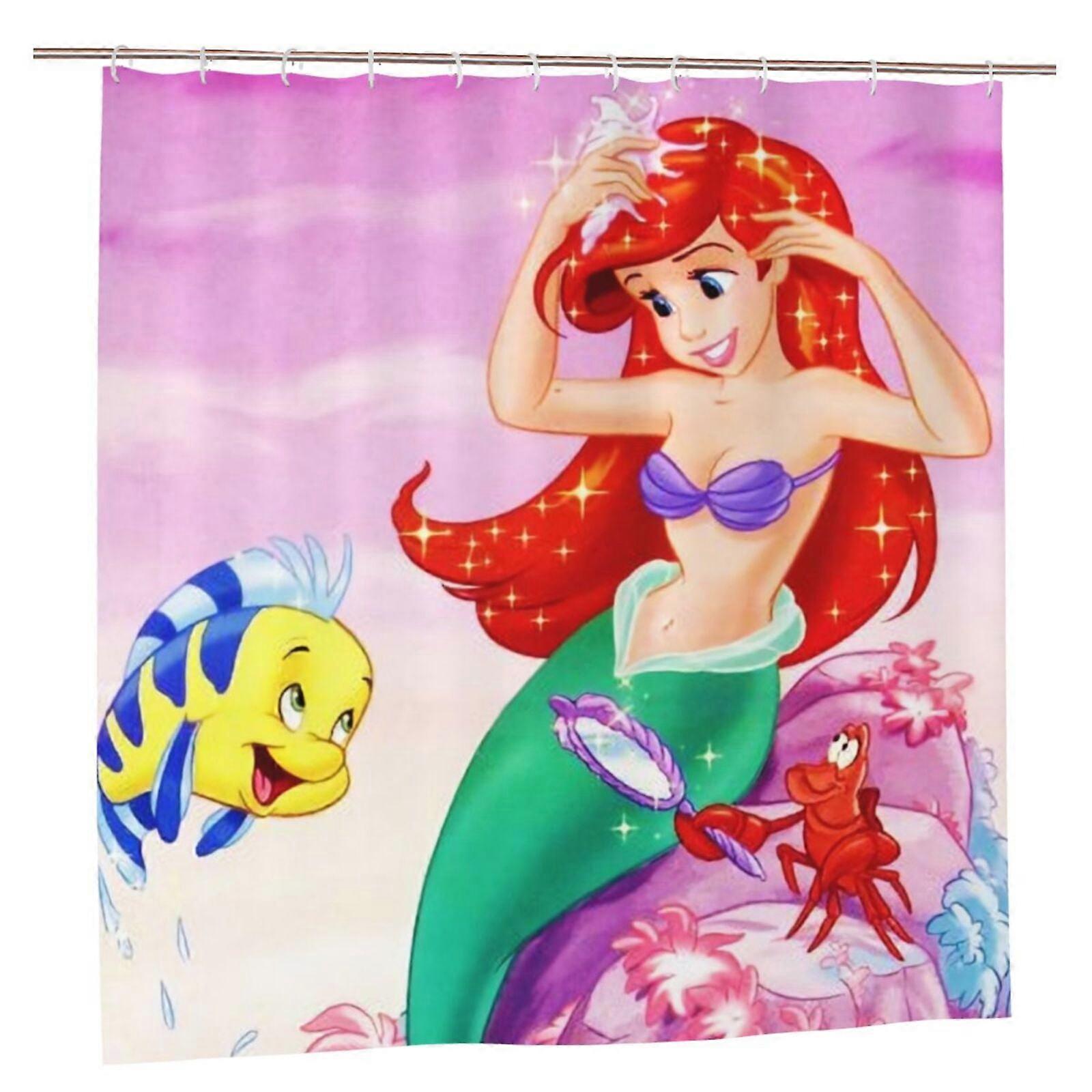 Ariel Shower curtain blackout bathroom waterproof mildew resistant blocking privacy fitting room patchwork art fine print pattern 72x72in One Size .