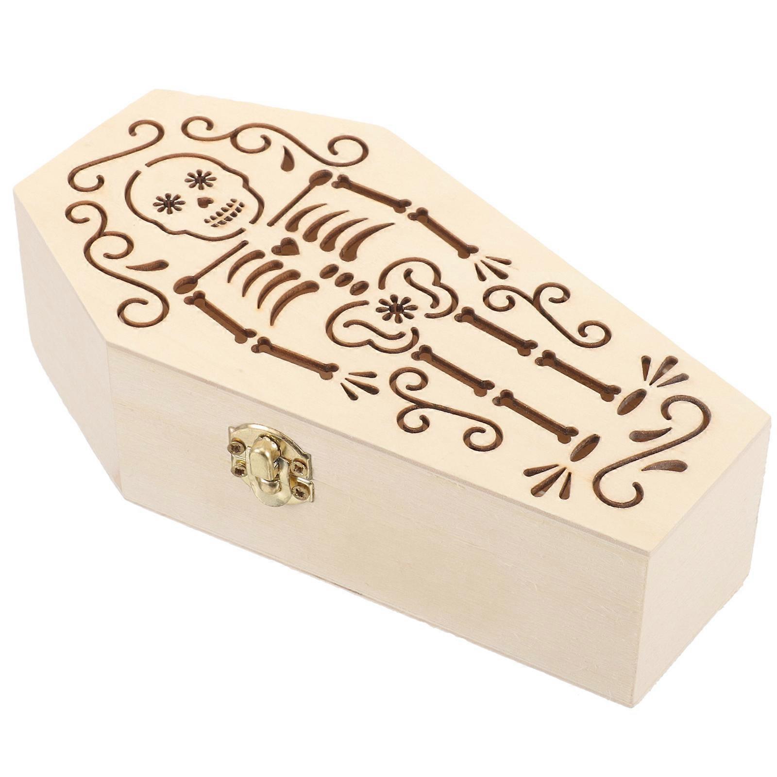 Wooden Pet Ashes Memorial Box For Pet Owners Rectangular Keepsake Home Decoration 1Pcs