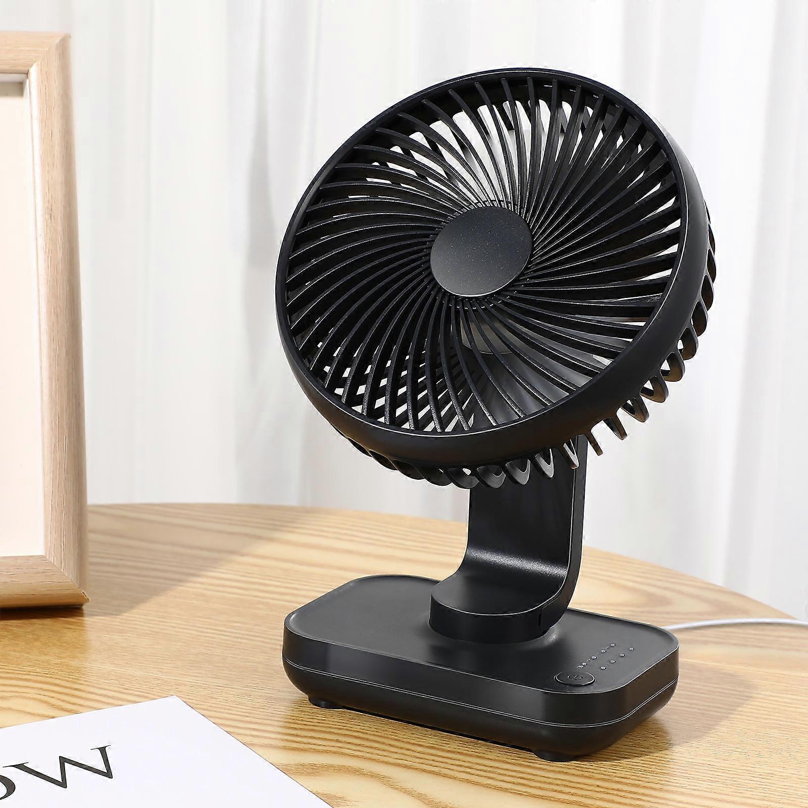 Black USB Desk Fan for Adjustable with Portable 1Pcs Fan
