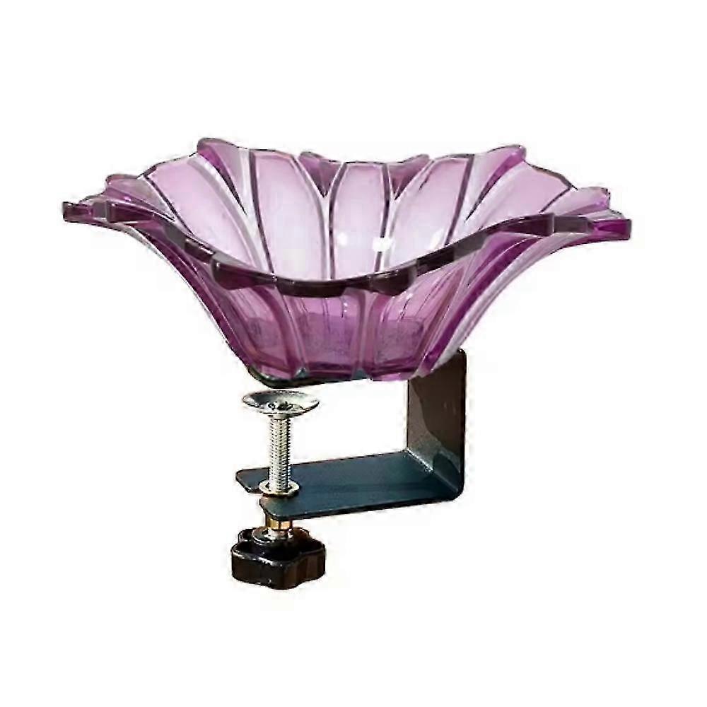 Grishay Petal Bird Joy Collection: Bird Bath Bowl & Feeder for Outdoor Deck Mount, Avian Soaking Bowl