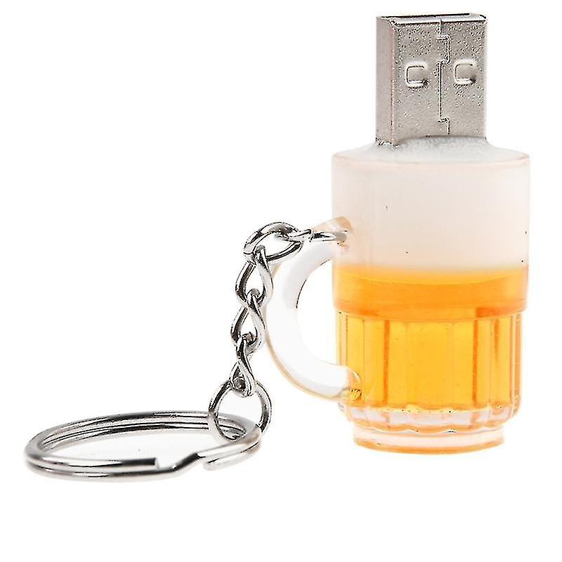Computer Accessory Sets Beer Keychain Style Usb Flash Disk With 8gb Memory