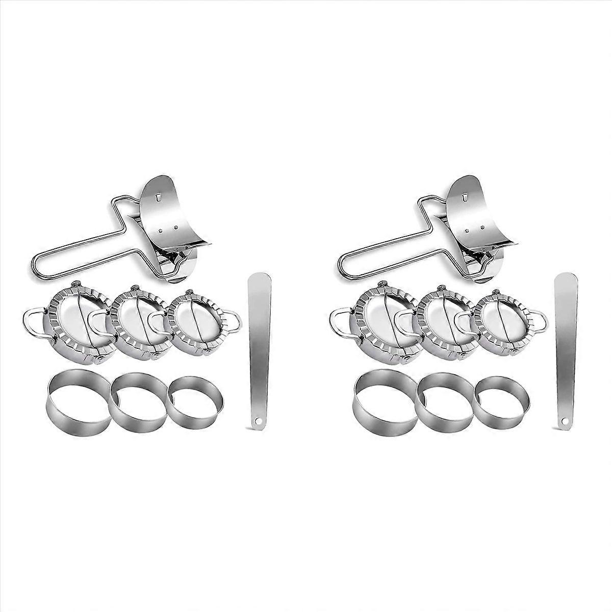 Dumplings Maker 8 PCs,Empanada Mold and Cutter,Stuffing Spoon