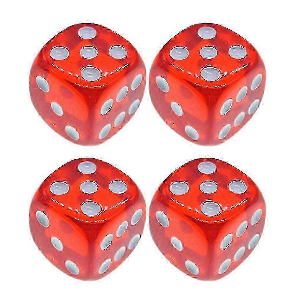 4 Pcs Childrens Toy Translucent Dice Dice Dice Clear Dice Dice Game Popit Games Dice Tumblin Dice