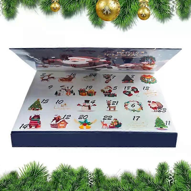2024 New Christmas Snowflake Countdown Calendar Empty Gift Box 24 Days Countdown Gift Boxes Calendar Box For Christmas Festival