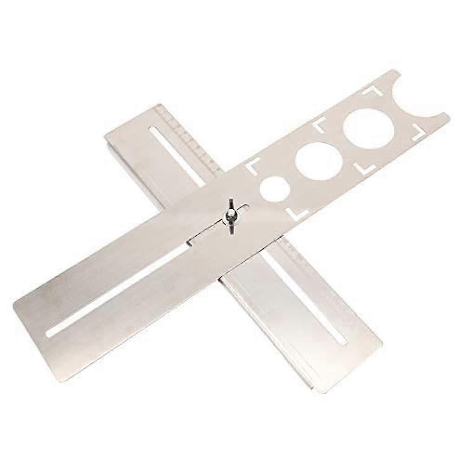 Adjustable Tile Angle Measuring Ruler Stainless Steel Hole Locator Universal Ruler Drill Punch Measuring Tool for Accurate Cutting in Ceramic Glass
