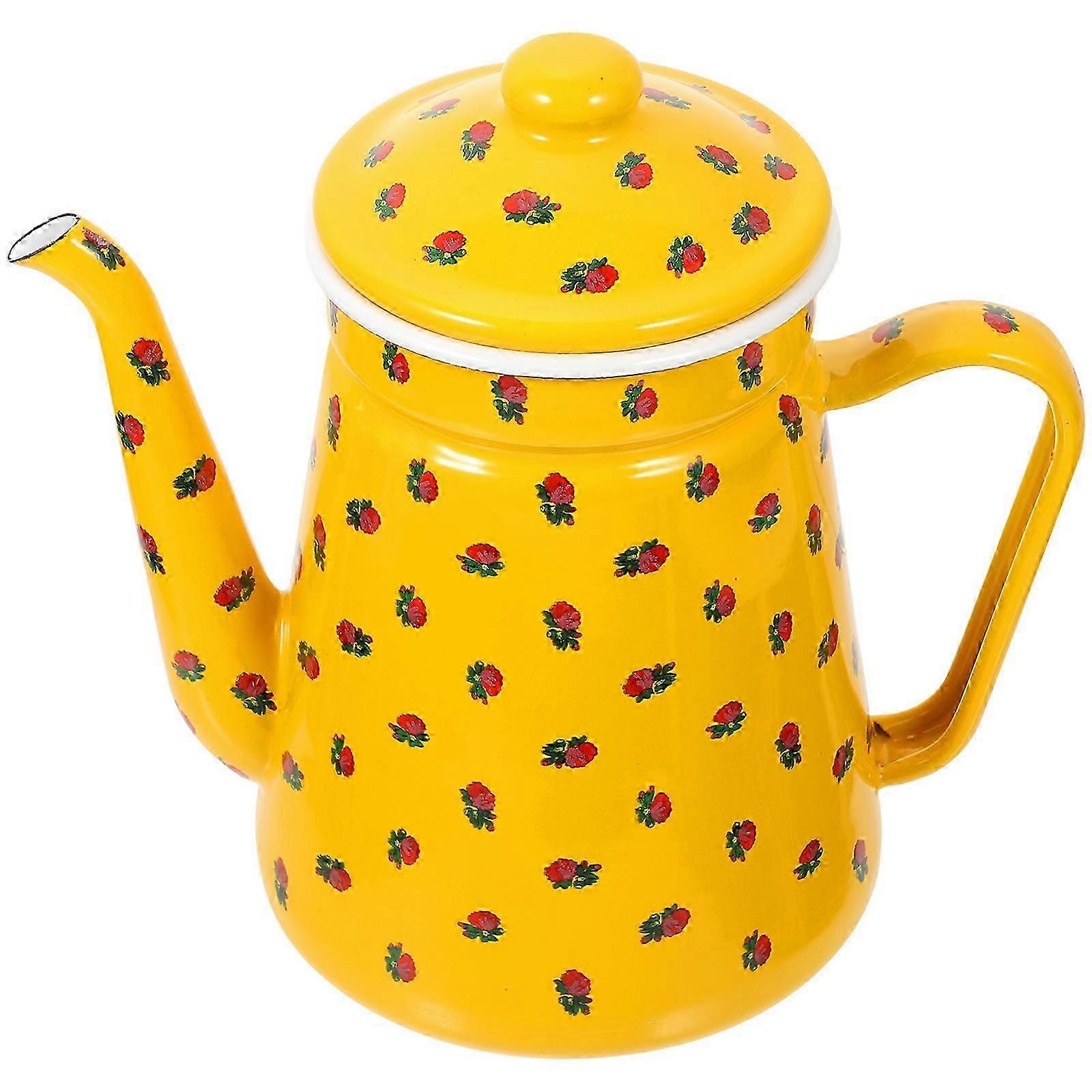 Camping Tea Kettle Vintage Boiling Pot With Handle For Tea Lovers Perfect For Home Use Or Office Use 1 Pcs