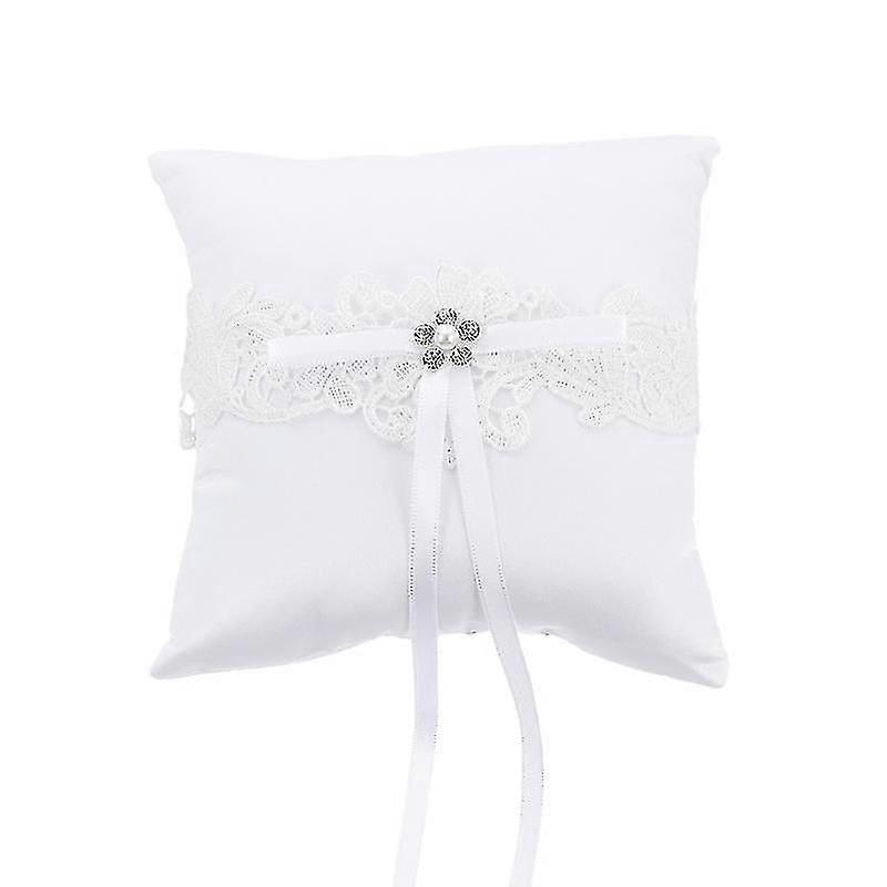 1 Pc Wedding Ring Pillow Bowknot Ring Cushion Lace Ring Holder Wedding Supply