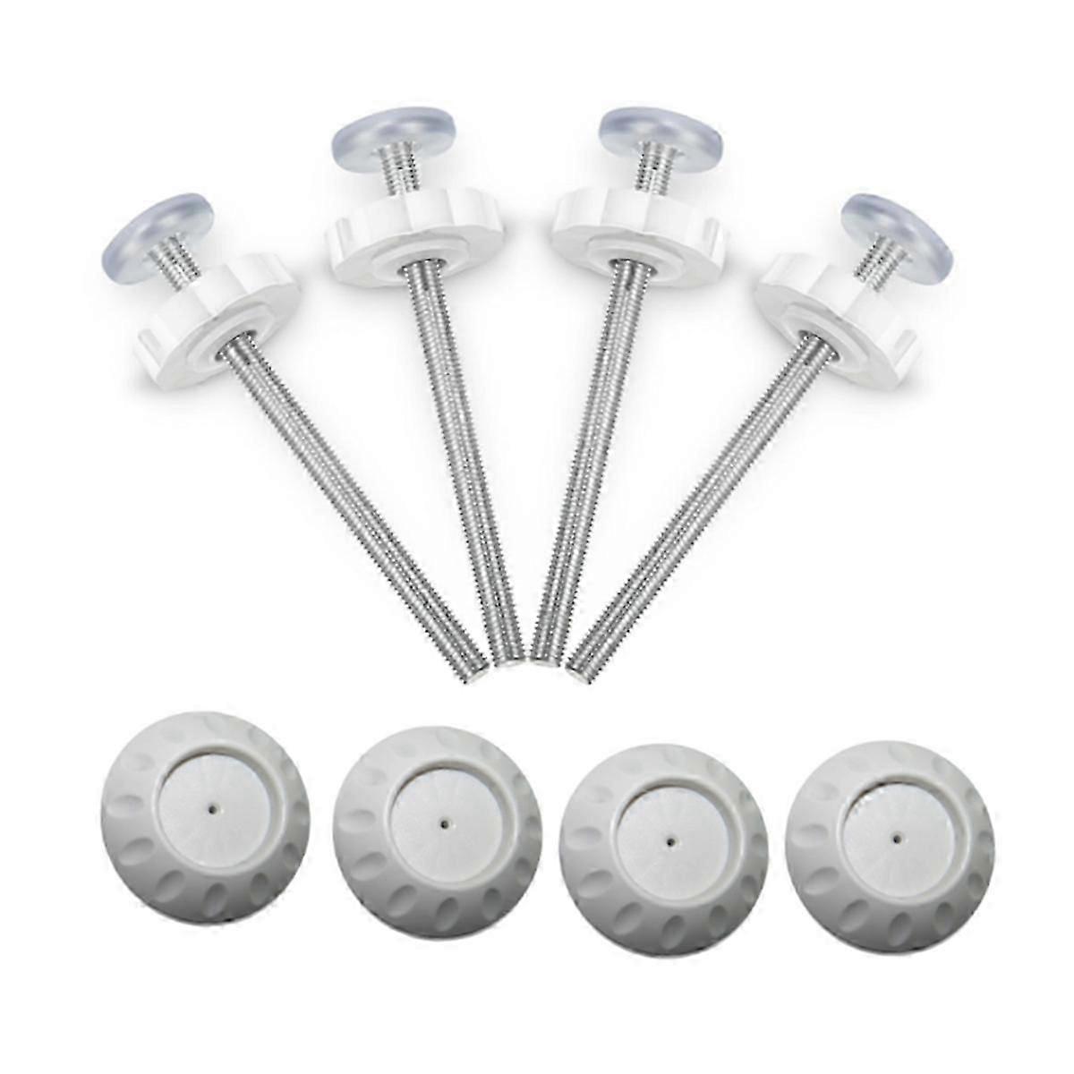 طقم موسع بوابة الطفل 4 عبوات واقيات الجدار وقضبان المغزل الملولبة M8 لضغط بدون حفر Ga