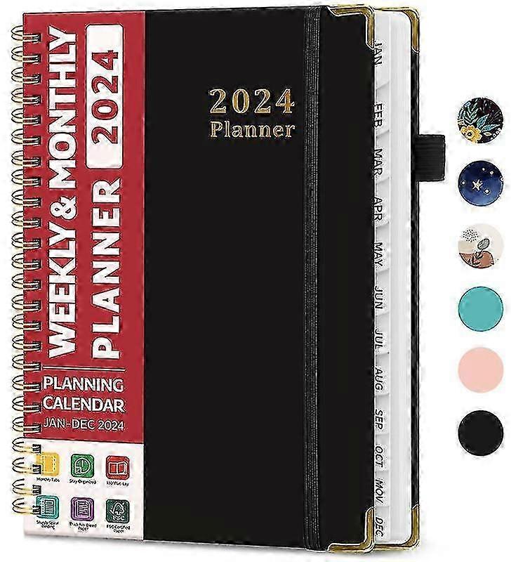 2024 Planner Weekly And Monthly Planner Spiral Bound Helps To Keep Track Of Tasks