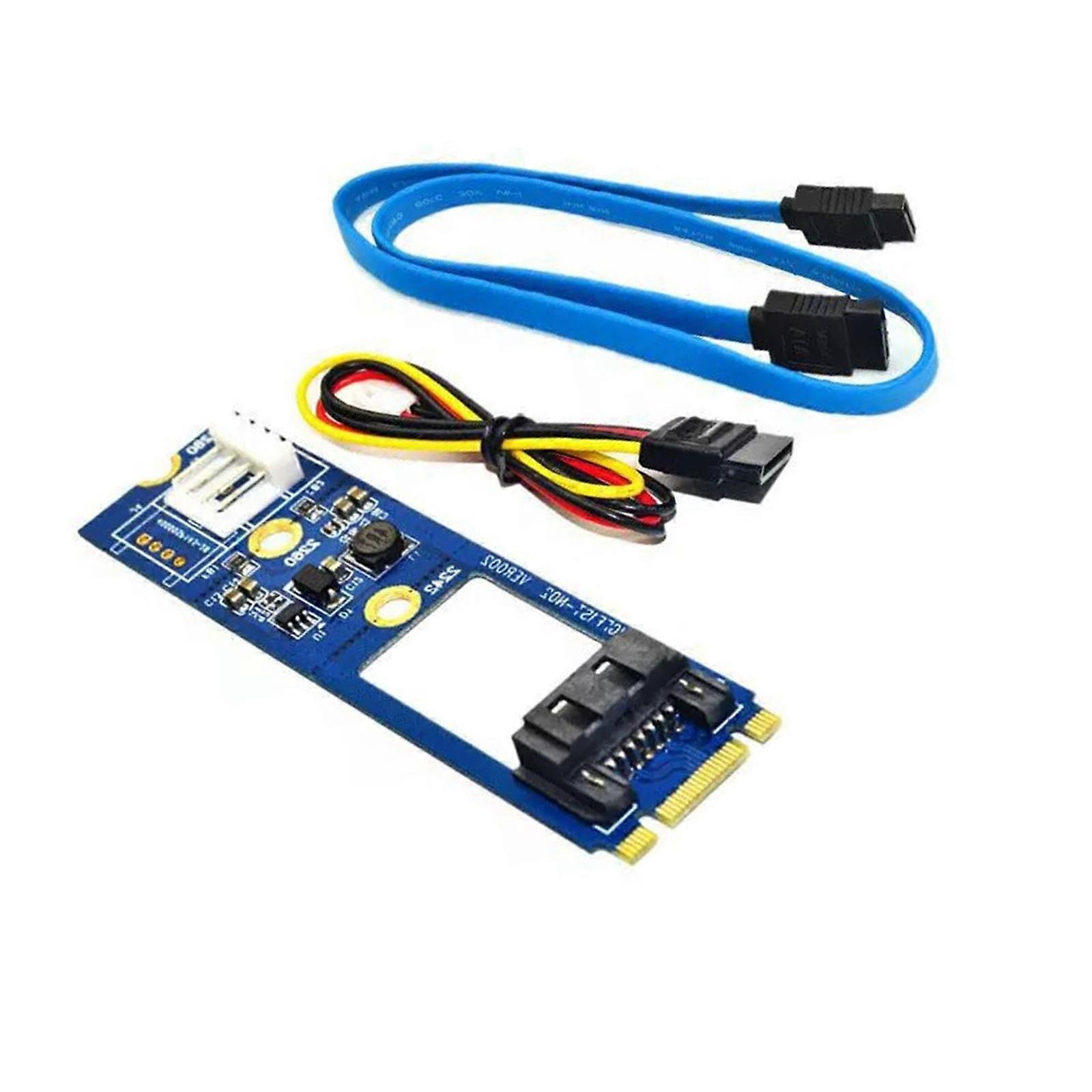 Space Saving M.2 SATA3.0 Adapter Convert Card M.2 SATA3.0 to 7Pin Adapter Board for 2242 2260 2280 Multicolor