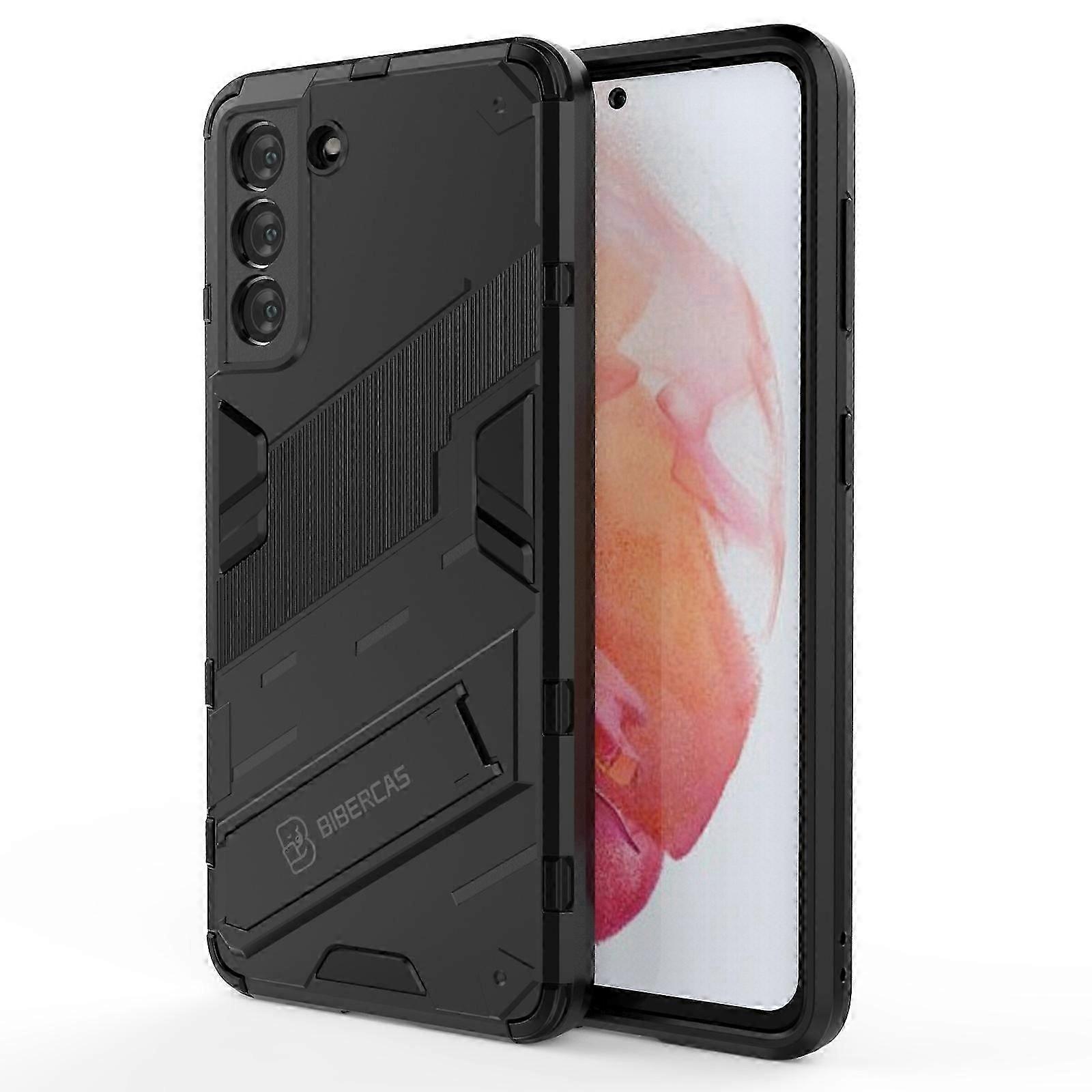 For Samsung Galaxy S21 5G Punk Armor 2 in 1 PC + TPU Shockproof Case with Invisible Holder