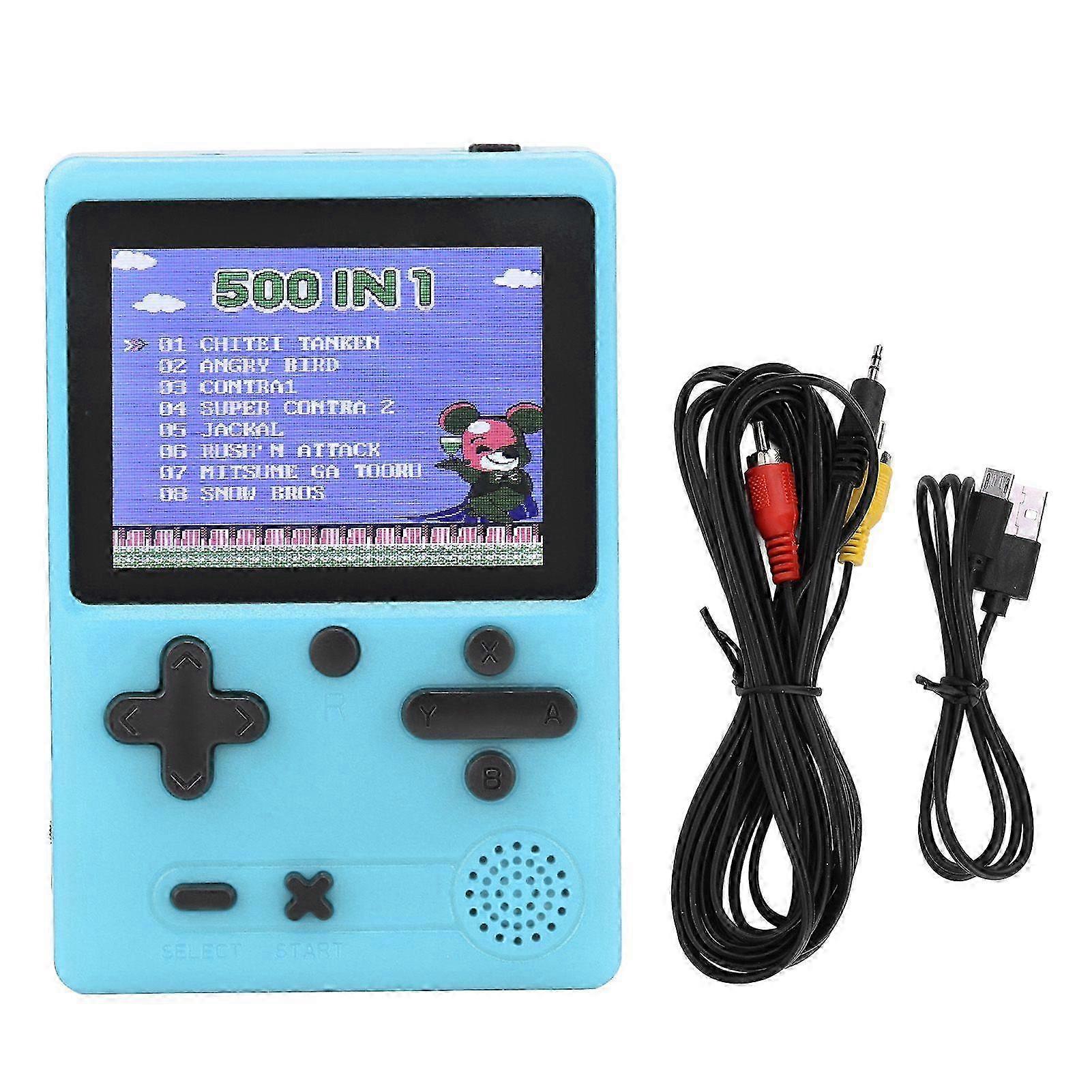 Handheld Game Console Rechargeable Portable Funny 3 Inch Color Screen Mini Retro Game Console for Children Blue