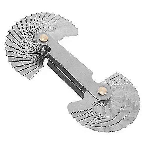 Screw Thread Pitch Gauge Tool Caliper Gauge For Measuring Thread Pitch Industrial Measurement 1Piece Silver