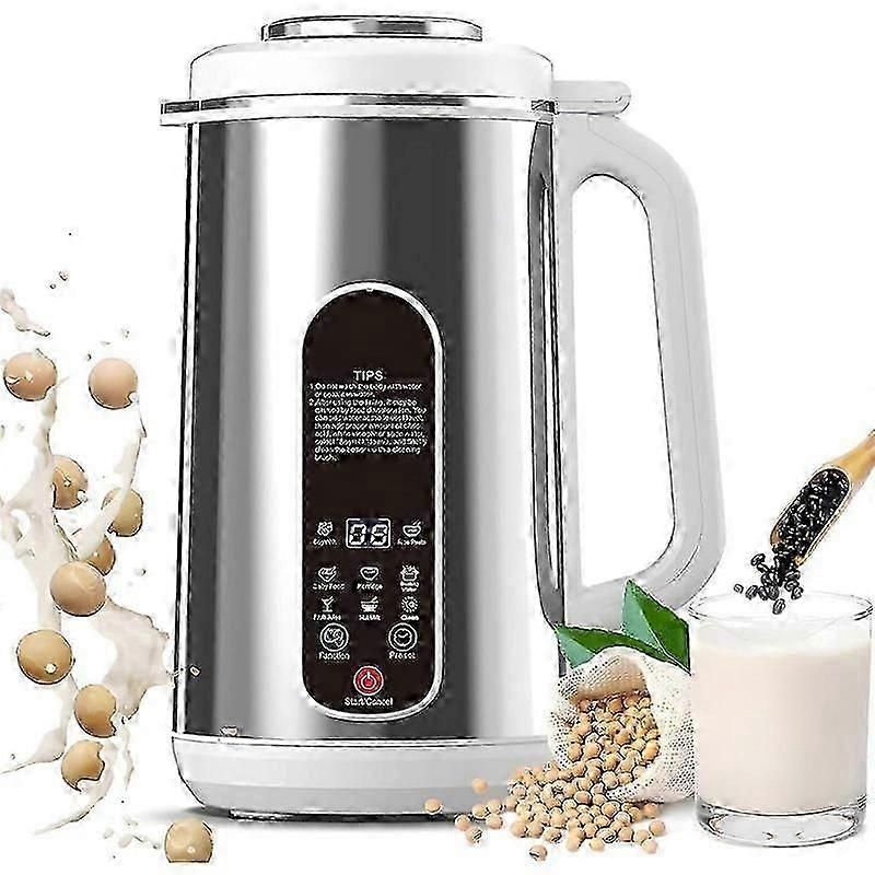 Nut Milk Maker 1.2L Automatic Soy Milk Machine with LED Display Stainless Steel