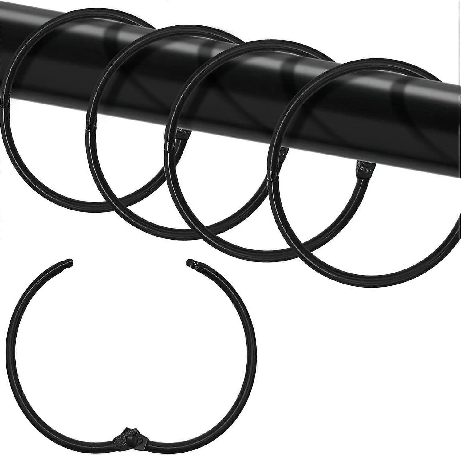 Shower Curtain Hooks Rings,24 Pcs Rustproof Metal Shower