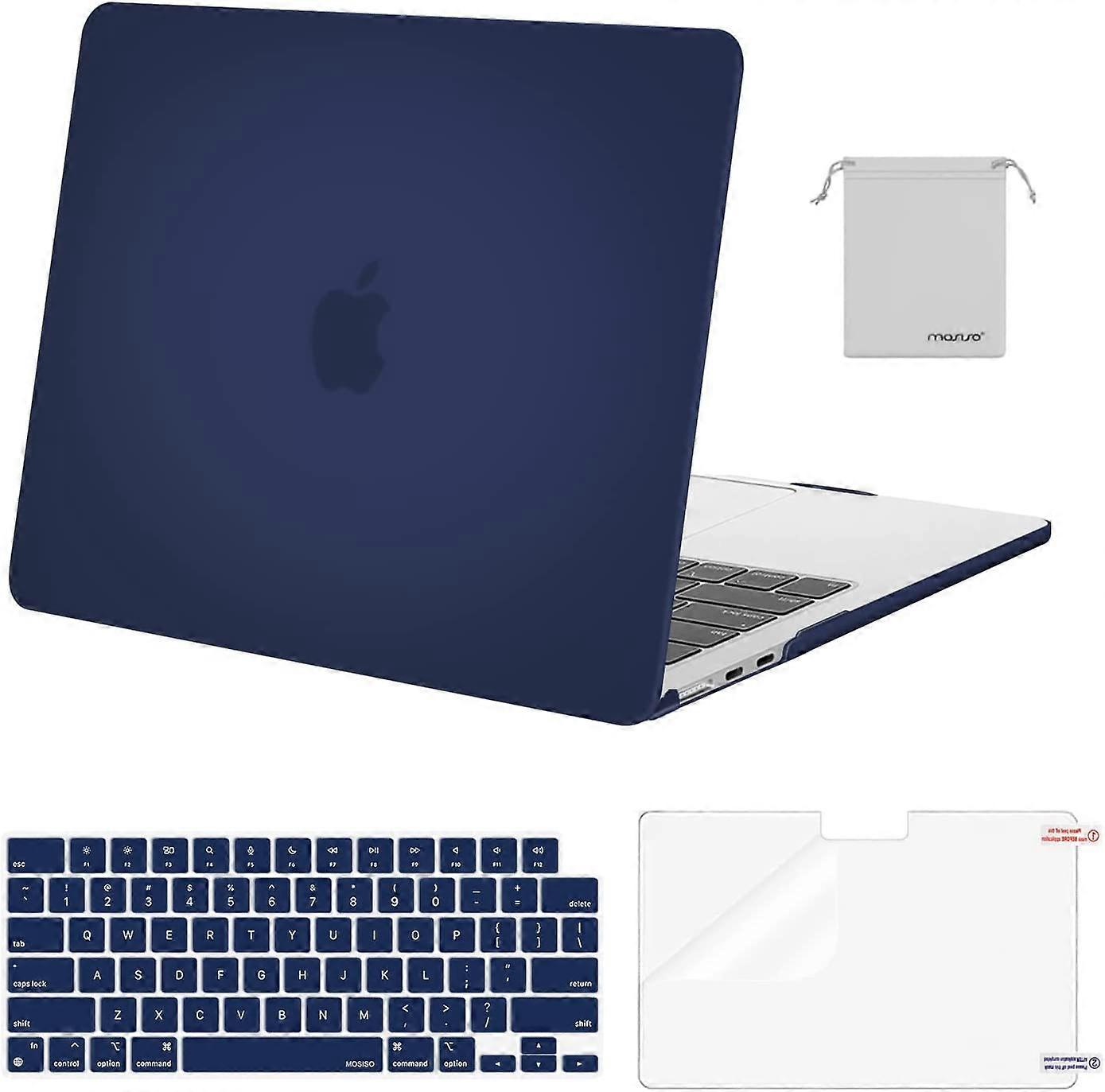 Compatible with MacBook Air 13 inch Case 2024 2023 2022 M3 A3113 M2 A2681 Touch ID, Hard Case&Keyboard