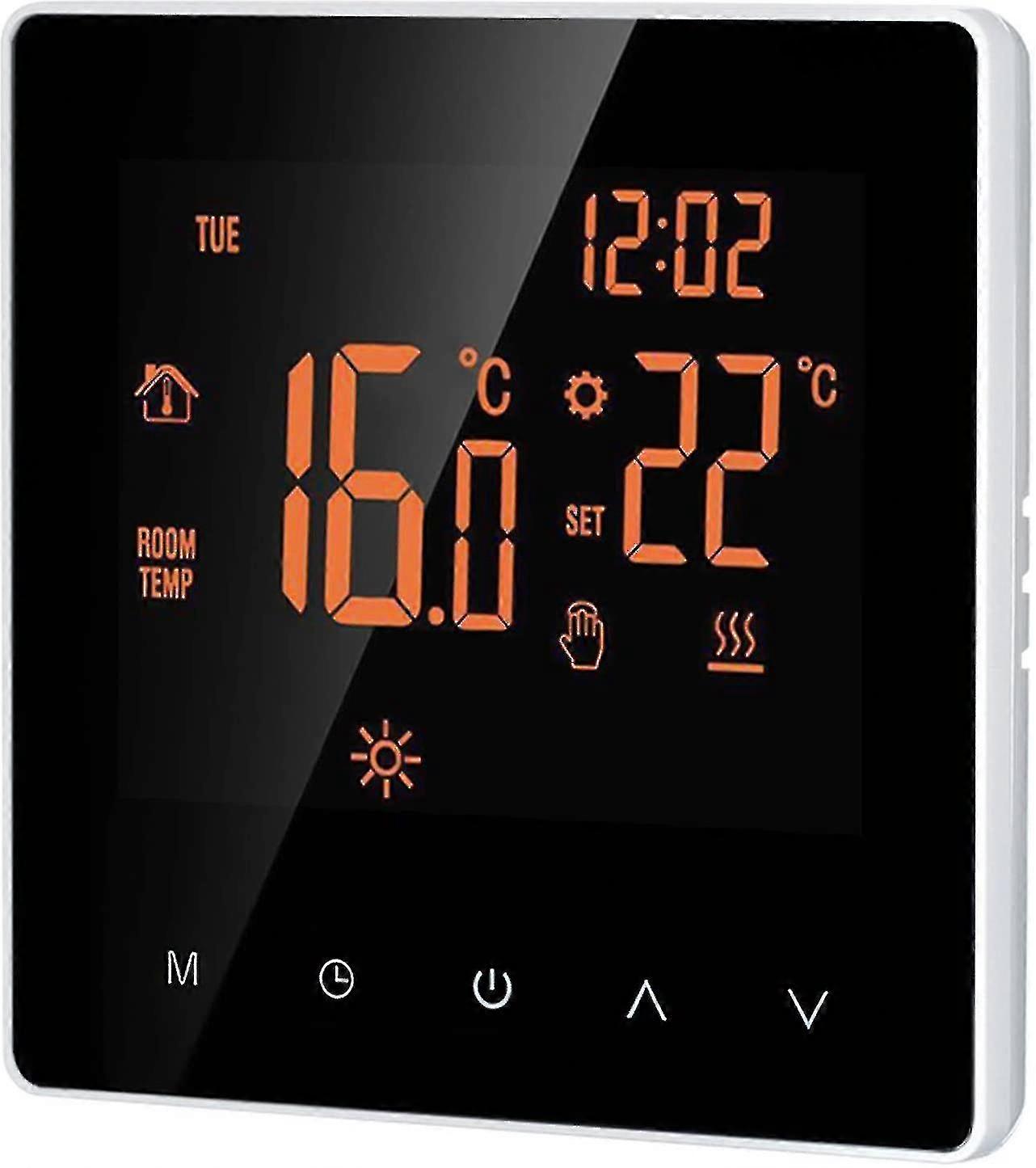 Smart Thermostat: Digital Room Thermostat with Programmable LCD Touch Screen, App Control & Internal/Floor Sensor. New Arrival